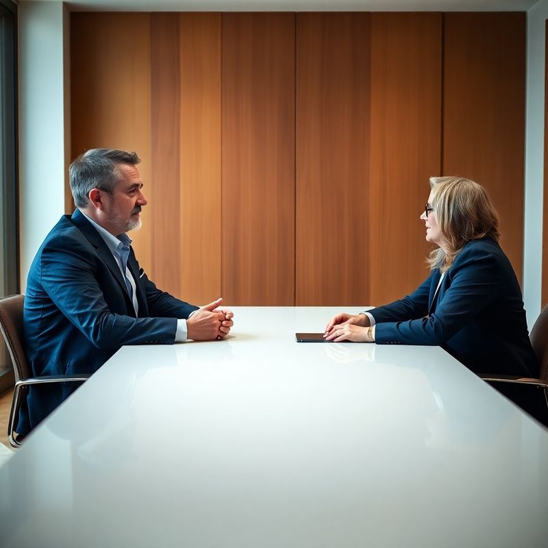 Consultant financiar senior discutând cu un client peste masa de conferință